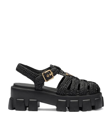 prada crochet sandal|prada plexiglass sandals.